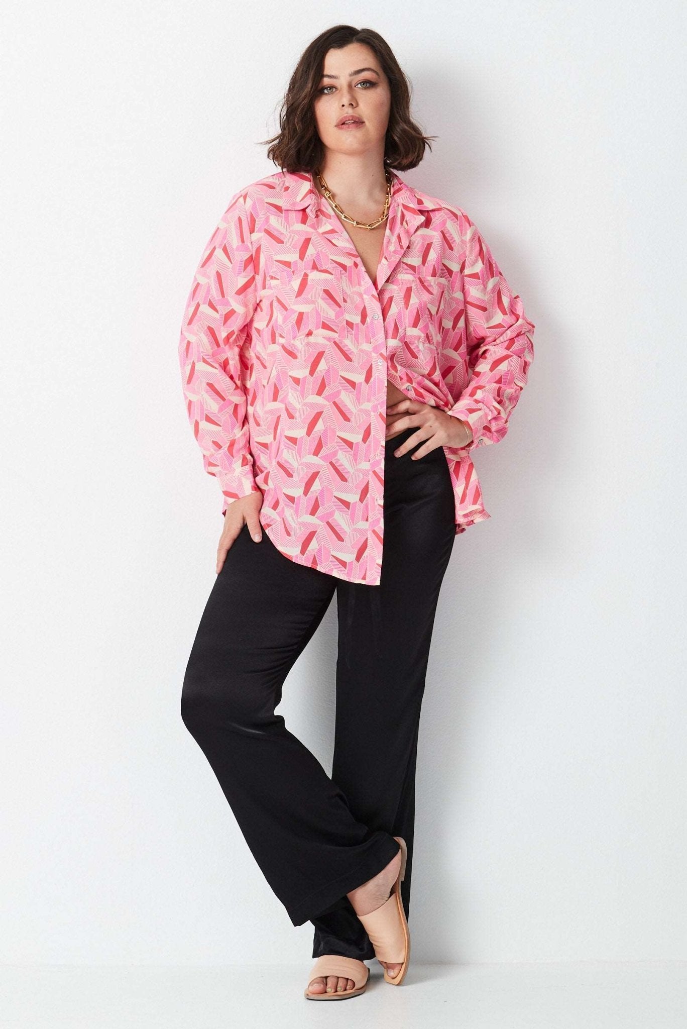 Escher Print Shirt - Pink - 17 Sundays17 SundaysEscher Print Shirt - Pink