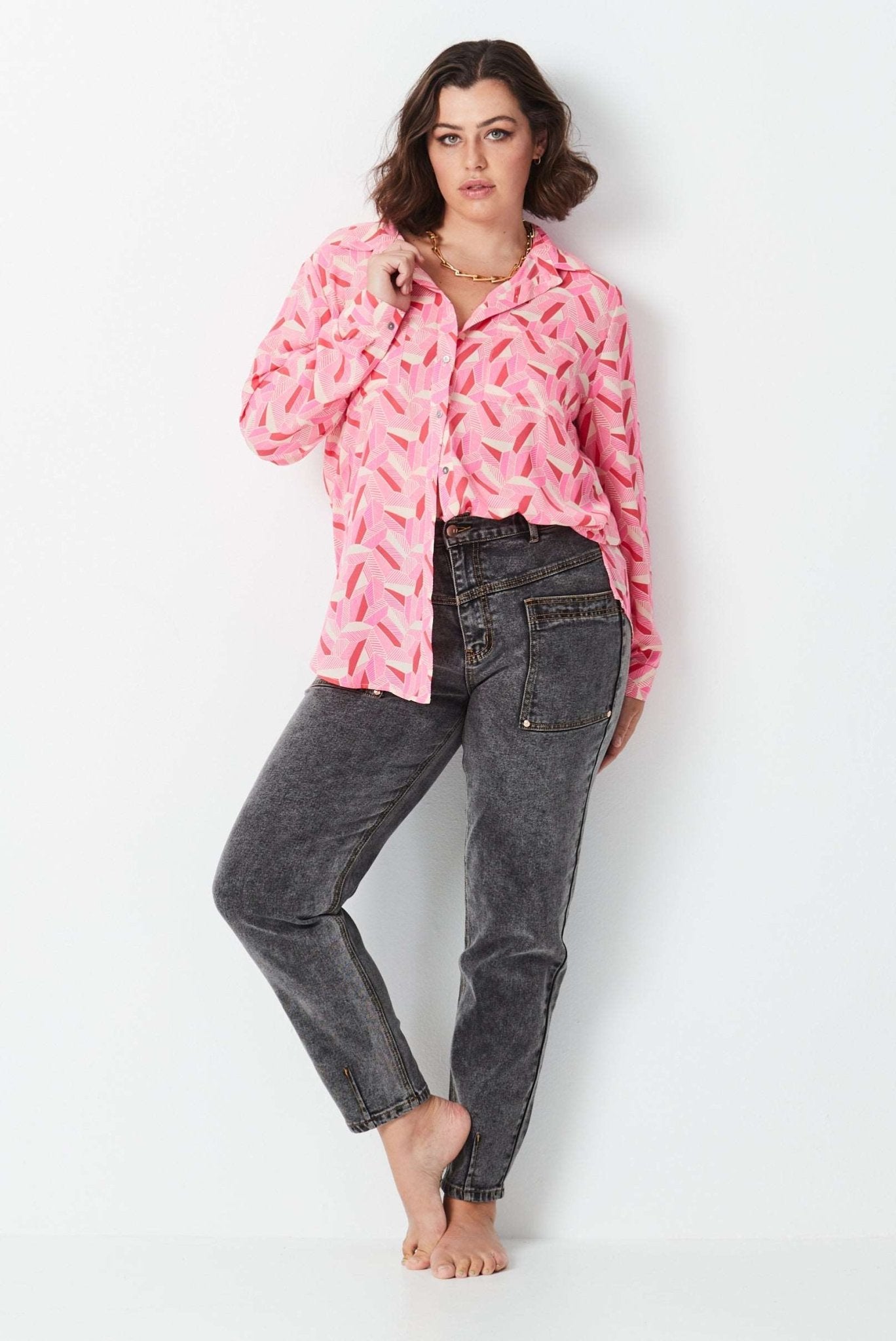 Escher Print Shirt - Pink - 17 Sundays17 SundaysEscher Print Shirt - Pink