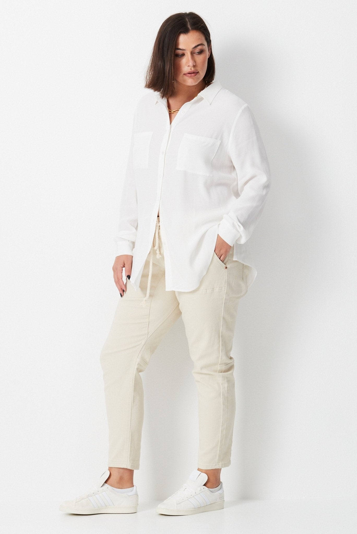 Relaxed Crepe Shirt - White - 17 Sundays17 SundaysRelaxed Crepe Shirt - White