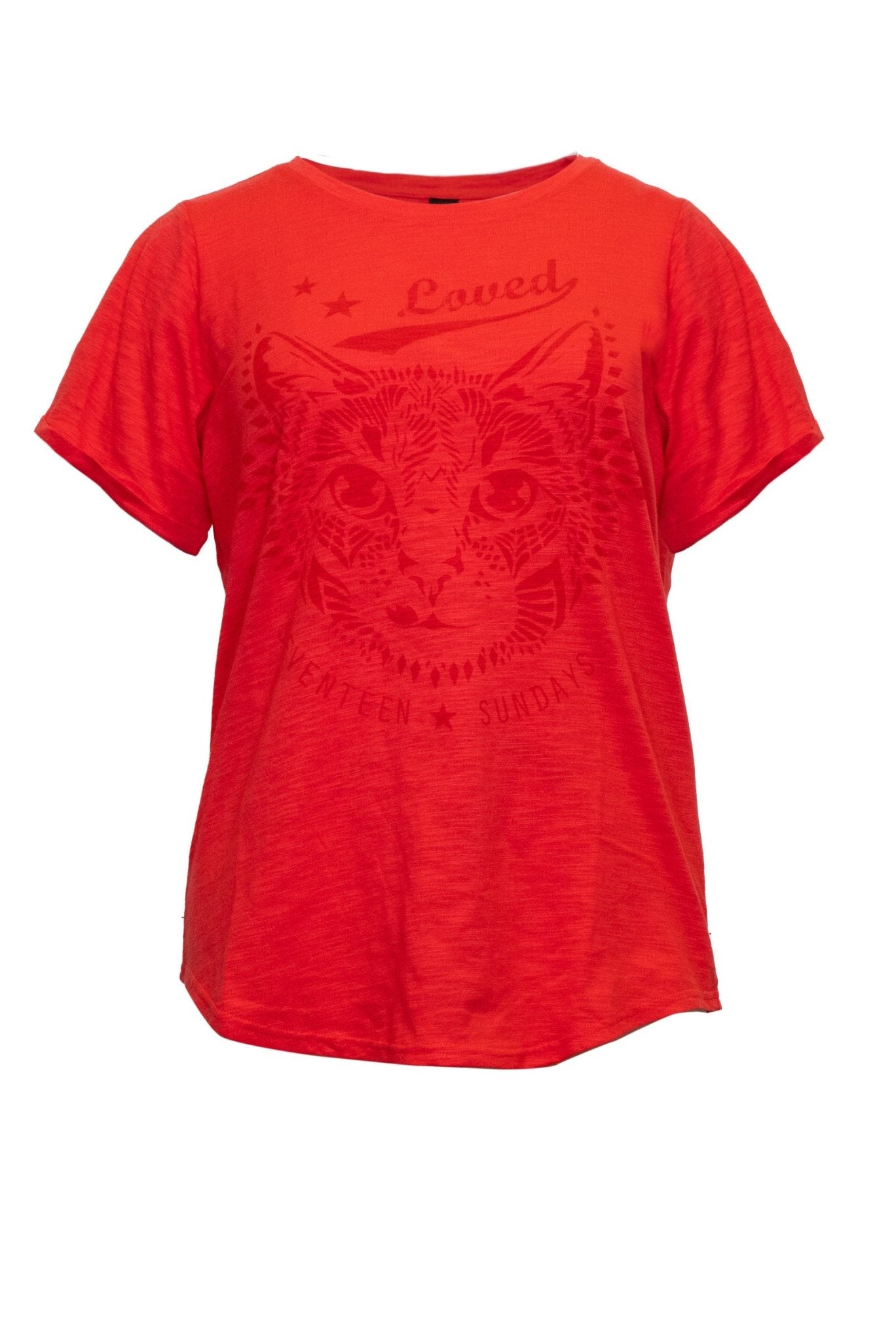 Cat Tee - Red - 17 Sundays17 SundaysCat Tee - Red