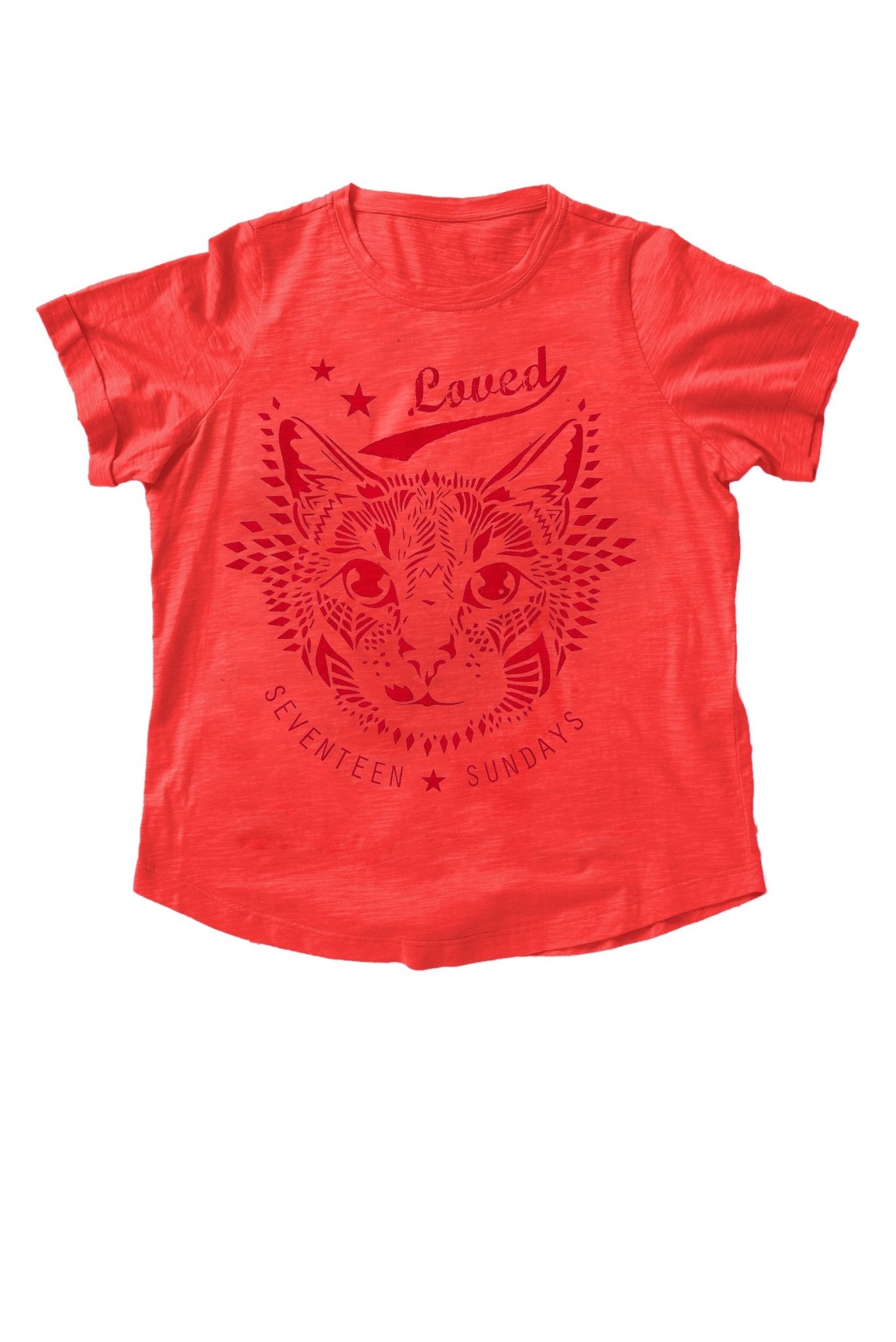Cat Tee - Red - 17 Sundays17 SundaysCat Tee - Red