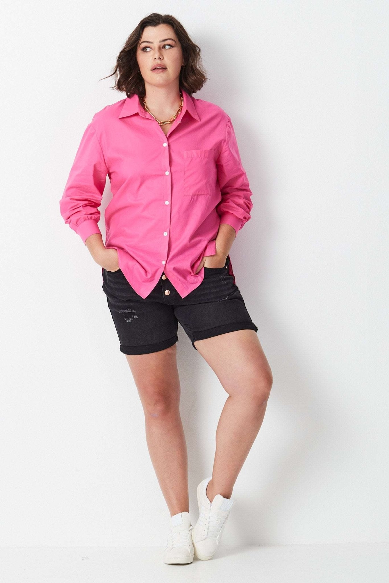 Cotton Voile Shirt - Pink Glo - 17 Sundays17 SundaysCotton Voile Shirt - Pink Glo