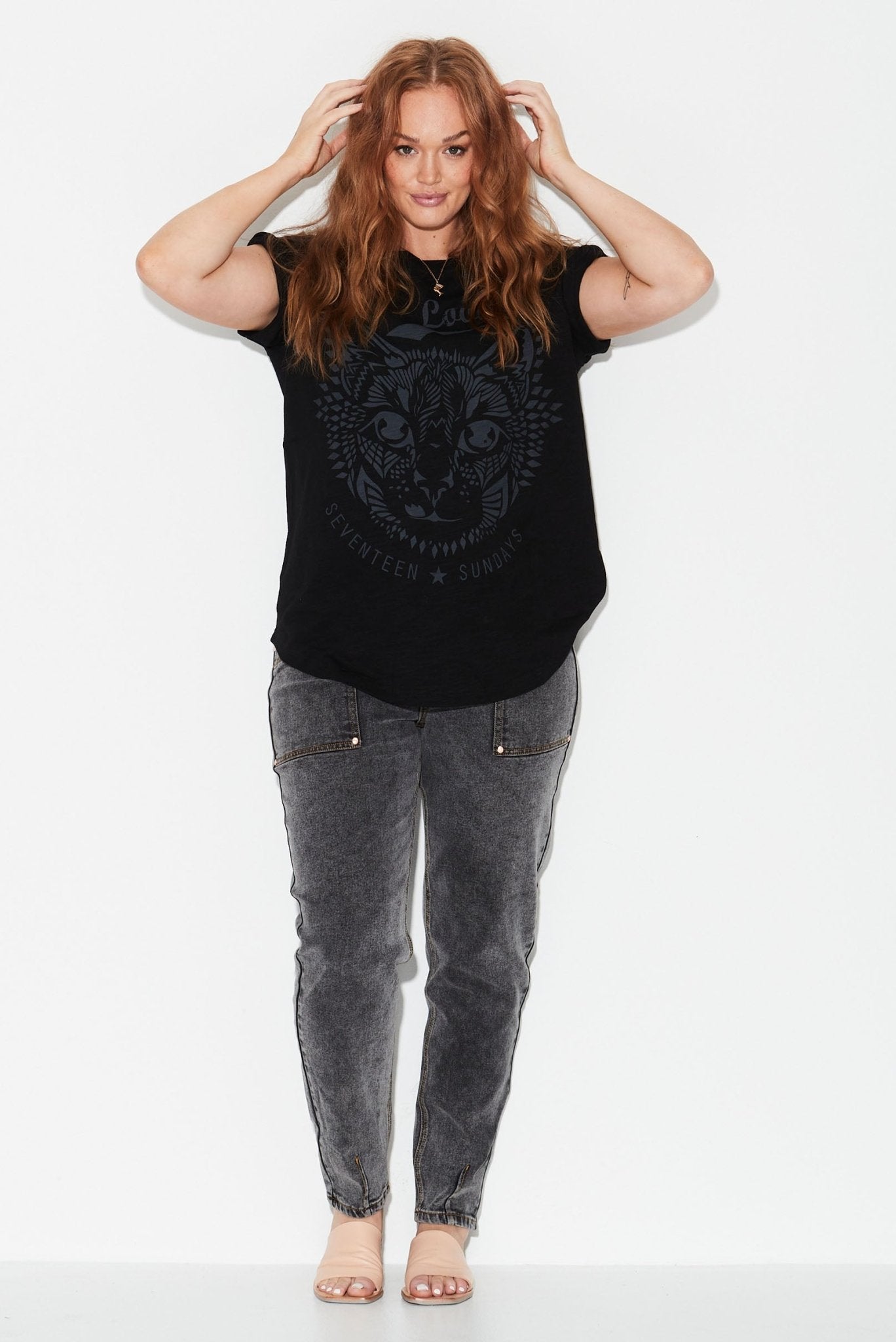 Cat Tee - Black - 17 Sundays17 SundaysCat Tee - Black