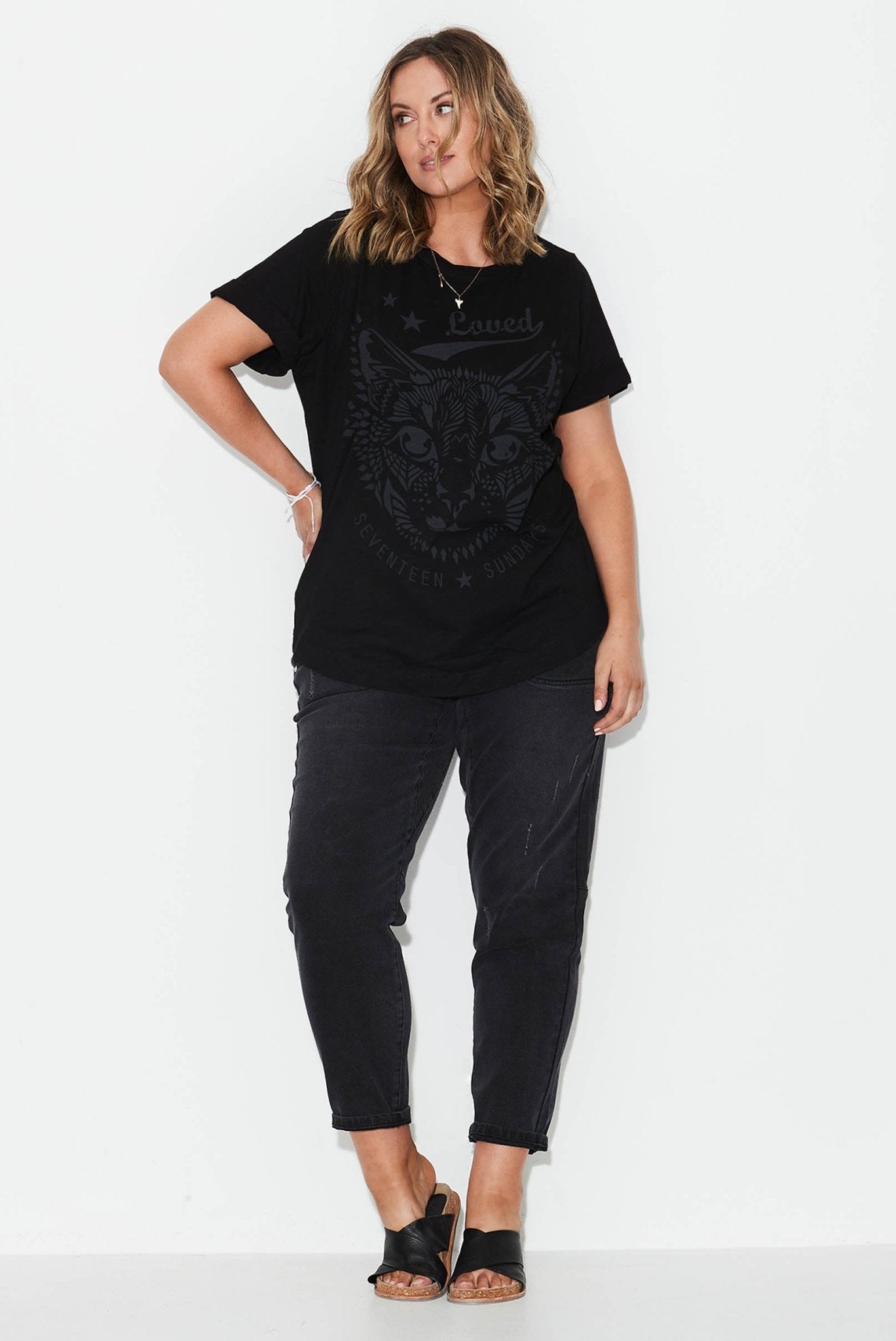 Cat Tee - Black - 17 Sundays17 SundaysCat Tee - Black