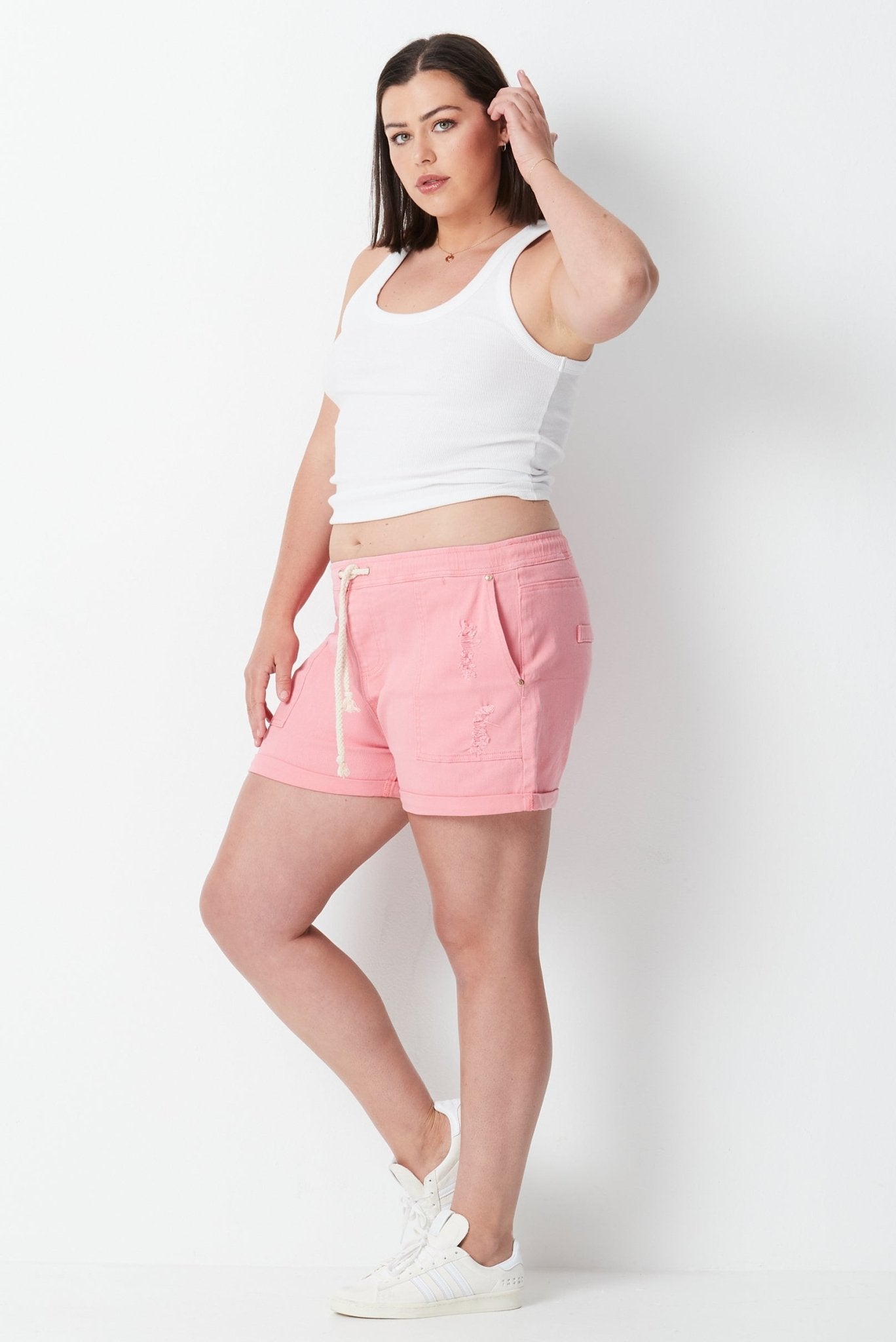 Hazy Relaxed Shorts - Washed Pink - 17 Sundays17 SundaysHazy Relaxed Shorts - Washed Pink