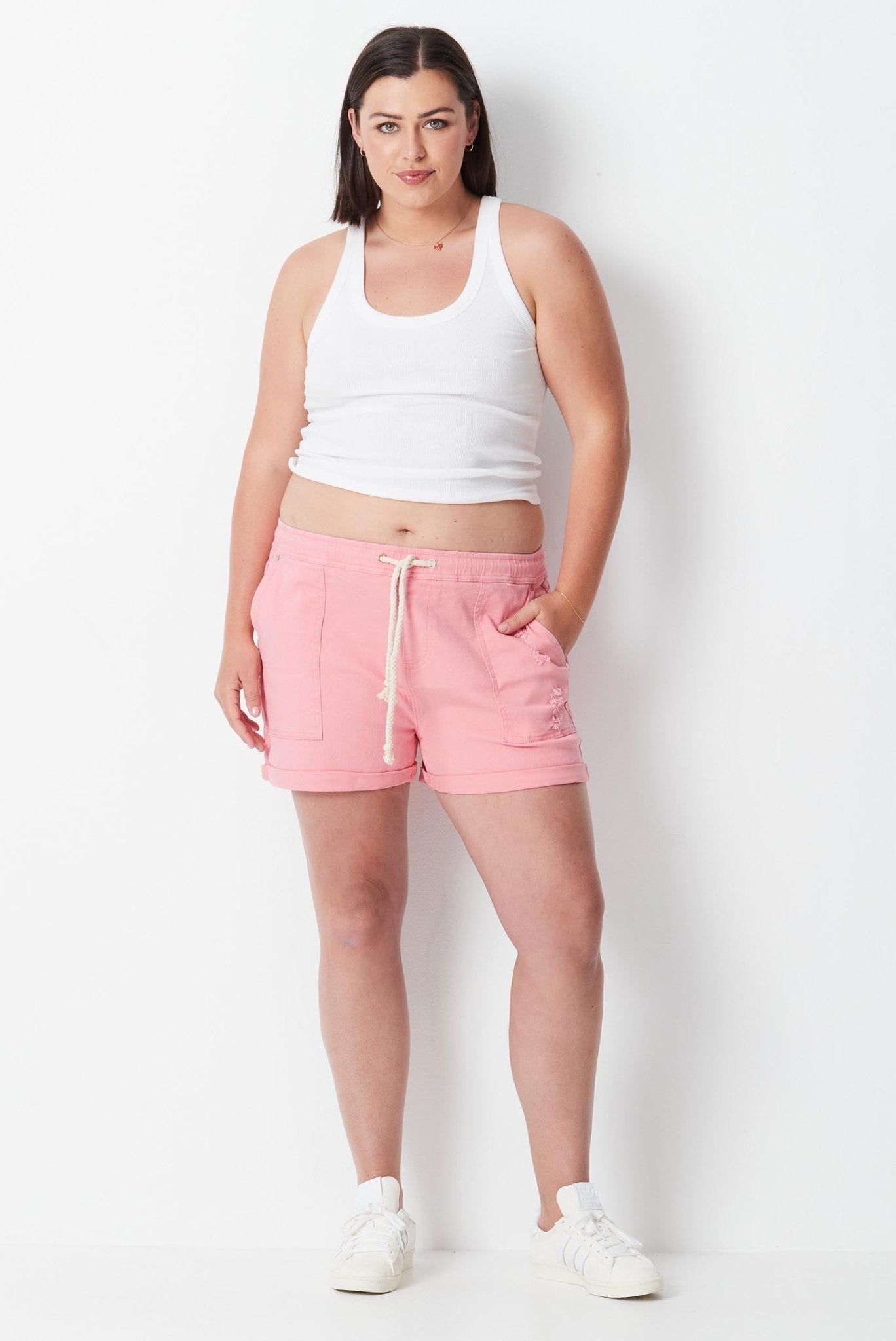 Hazy Relaxed Shorts - Washed Pink - 17 Sundays17 SundaysHazy Relaxed Shorts - Washed Pink